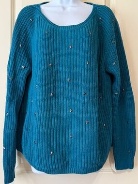 Wildfox Cross Open Back Sweater size Large